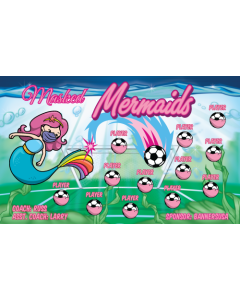 Masked Mermaids Soccer 13oz Vinyl Team Banner E-Z Order