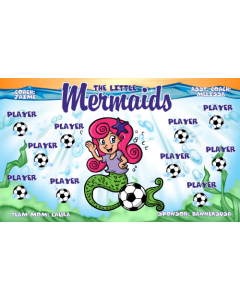 Little Mermaids Soccer 13oz Vinyl Team Banner E-Z Order