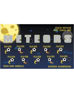 Meteors Soccer 13oz Vinyl Team Banner E-Z Order