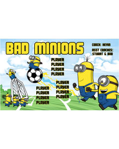 Bad Minions Soccer 13oz Vinyl Team Banner E-Z Order