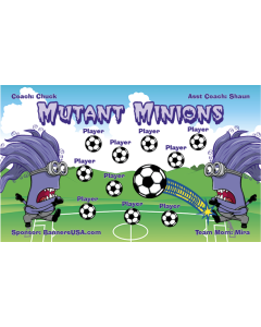 Mutant Minions Soccer 13oz Vinyl Team Banner E-Z Order