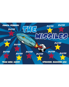 Missiles Soccer 13oz Vinyl Team Banner E-Z Order