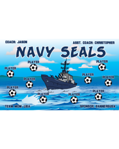 Navy Seals Soccer 13oz Vinyl Team Banner E-Z Order