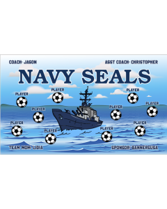 Navy Seals Soccer 13oz Vinyl Team Banner E-Z Order