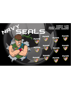 Navy Seals Soccer 13oz Vinyl Team Banner E-Z Order