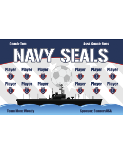 Navy Seals Soccer 13oz Vinyl Team Banner E-Z Order