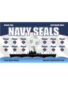 Navy Seals Soccer 13oz Vinyl Team Banner E-Z Order