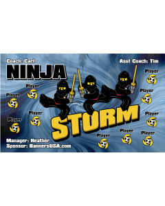 Ninja Storm Soccer 13oz Vinyl Team Banner E-Z Order