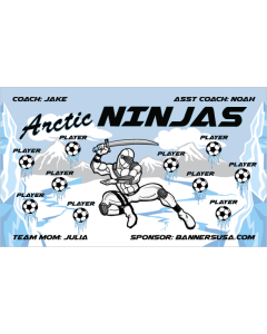 Arctic Ninjas Soccer 13oz Vinyl Team Banner E-Z Order