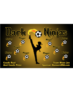 Dark Ninjas Soccer 13oz Vinyl Team Banner E-Z Order