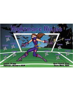 Nightmare Ninjas Soccer 13oz Vinyl Team Banner E-Z Order