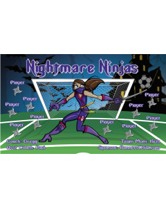 Nightmare Ninjas Soccer 13oz Vinyl Team Banner E-Z Order