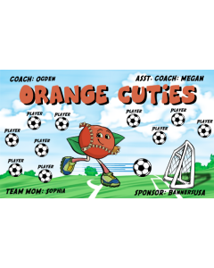 Orange Cuties Soccer 13oz Vinyl Team Banner E-Z Order