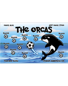Orcas Soccer 13oz Vinyl Team Banner E-Z Order