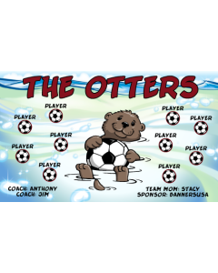 Otters Soccer 13oz Vinyl Team Banner E-Z Order