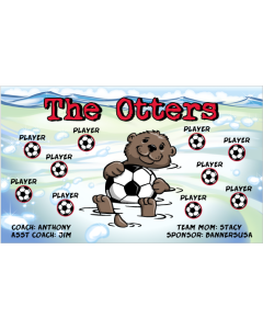 Otters Soccer 13oz Vinyl Team Banner E-Z Order
