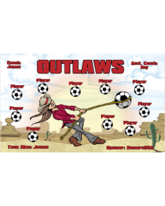 Outlaws Soccer 13oz Vinyl Team Banner E-Z Order