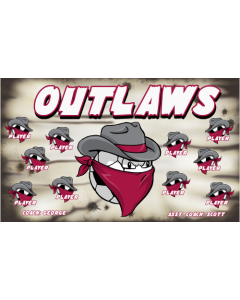 Outlaws Soccer 13oz Vinyl Team Banner E-Z Order