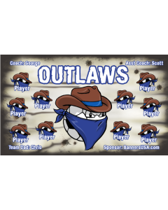Outlaws Soccer 13oz Vinyl Team Banner E-Z Order
