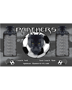 Panthers Soccer 13oz Vinyl Team Banner E-Z Order