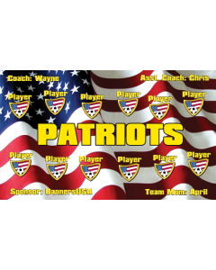 Patriots Soccer 13oz Vinyl Team Banner E-Z Order