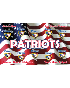 Patriots Soccer 13oz Vinyl Team Banner E-Z Order