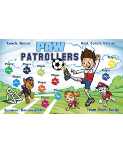 Paw Patrollers Soccer 13oz Vinyl Team Banner E-Z Order