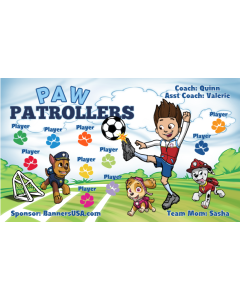 Paw Patrollers Soccer 13oz Vinyl Team Banner E-Z Order