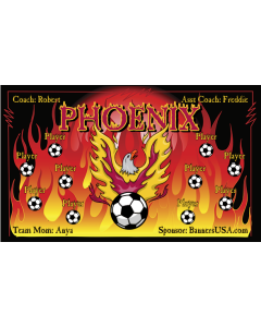 Phoenix Soccer 13oz Vinyl Team Banner E-Z Order