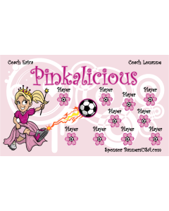Pinkalicious Soccer 13oz Vinyl Team Banner E-Z Order