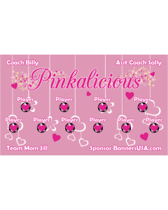 Pinkalicious Soccer 13oz Vinyl Team Banner E-Z Order