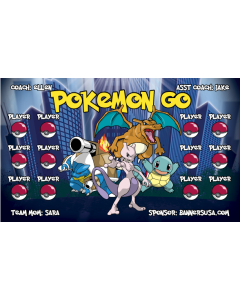 Pokemon Go Soccer 13oz Vinyl Team Banner E-Z Order