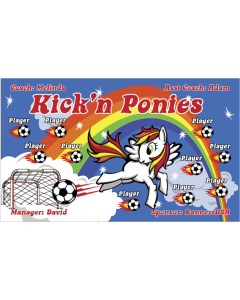 Kick'n Ponies Soccer 13oz Vinyl Team Banner E-Z Order