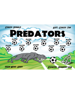 Predators Soccer 13oz Vinyl Team Banner E-Z Order