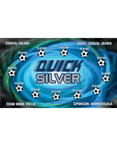 Quick Silver Soccer 13oz Vinyl Team Banner E-Z Order