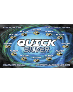 Quick Silver Soccer 13oz Vinyl Team Banner E-Z Order