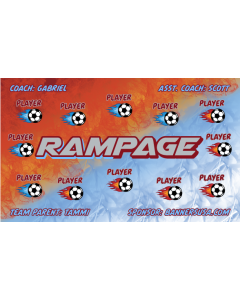 Rampage Soccer 13oz Vinyl Team Banner E-Z Order