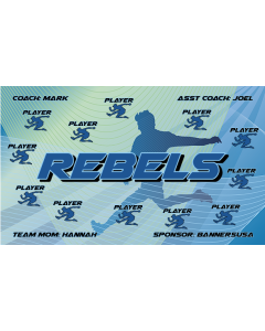 Rebels Soccer 13oz Vinyl Team Banner E-Z Order