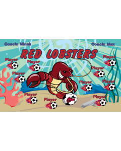 Red Lobsters Soccer 13oz Vinyl Team Banner E-Z Order