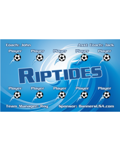 RipTides Soccer 13oz Vinyl Team Banner E-Z Order