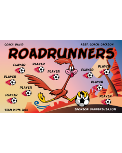 Roadrunners Soccer 13oz Vinyl Team Banner E-Z Order