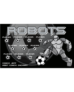 Robots Soccer 13oz Vinyl Team Banner E-Z Order