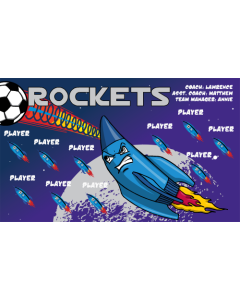 Rockets Soccer 13oz Vinyl Team Banner E-Z Order