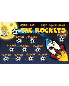 Rockets Soccer 13oz Vinyl Team Banner E-Z Order