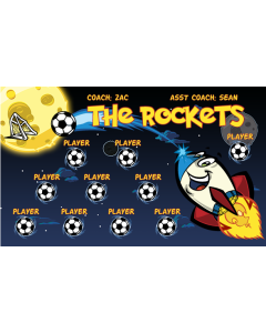 Rockets Soccer 13oz Vinyl Team Banner E-Z Order