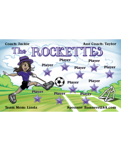 Rockettes Soccer 13oz Vinyl Team Banner E-Z Order