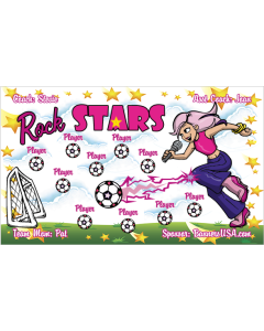 Rock Stars Soccer 13oz Vinyl Team Banner E-Z Order