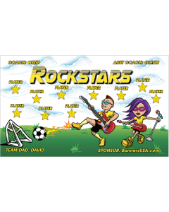 Rockstars Soccer 13oz Vinyl Team Banner E-Z Order
