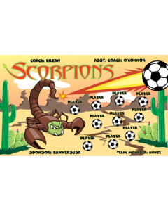 Scorpions Soccer 13oz Vinyl Team Banner E-Z Order