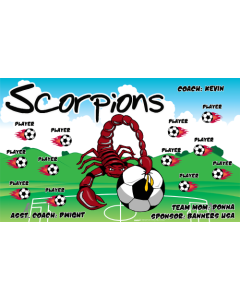 Scorpions Soccer 13oz Vinyl Team Banner E-Z Order